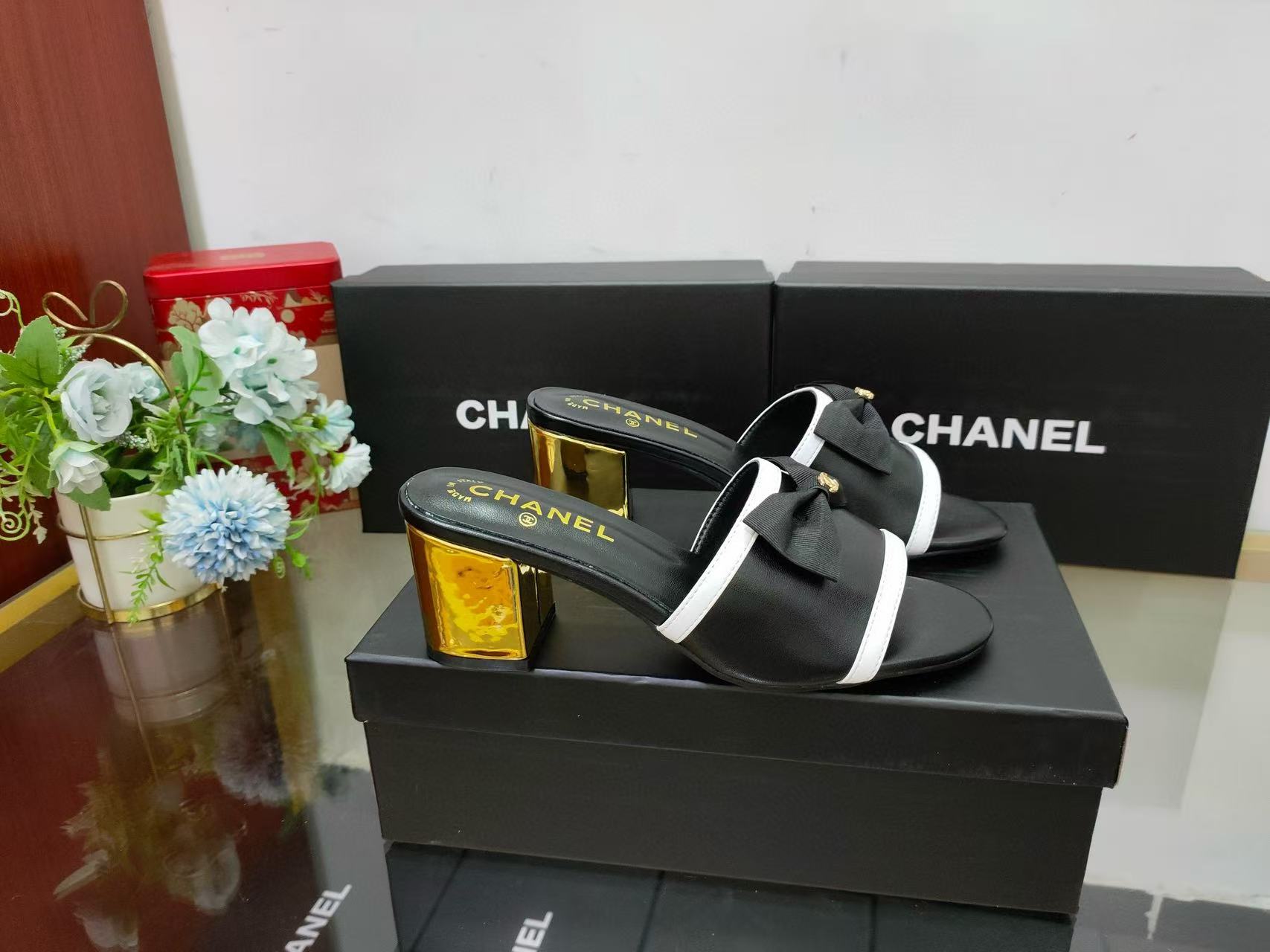 CHANE1 バタフライハイヒールサンダル【50％割引+送料無料】