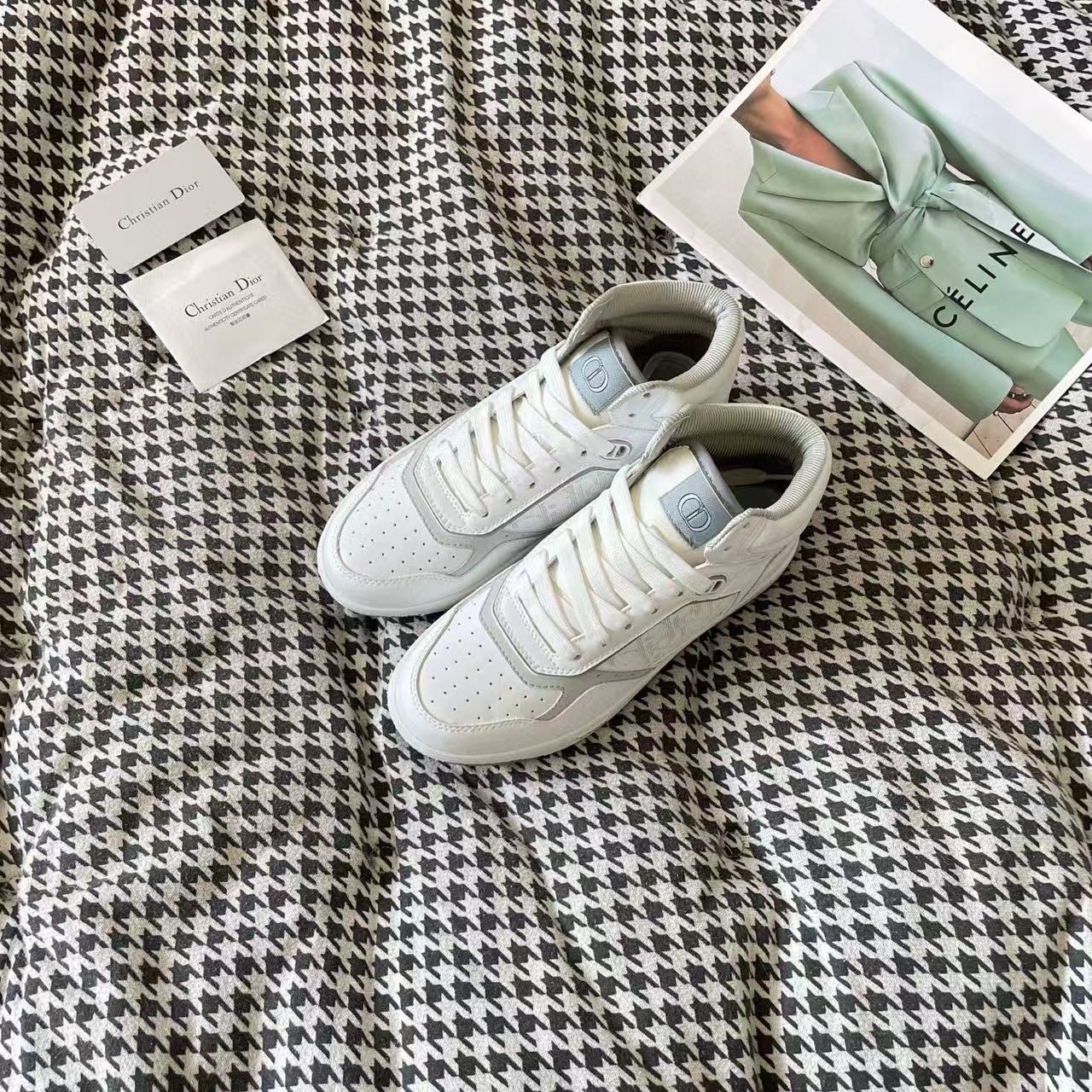 DI0R カラーブロック ジャカード ハイトップシューズ【50％割引+送料無料】