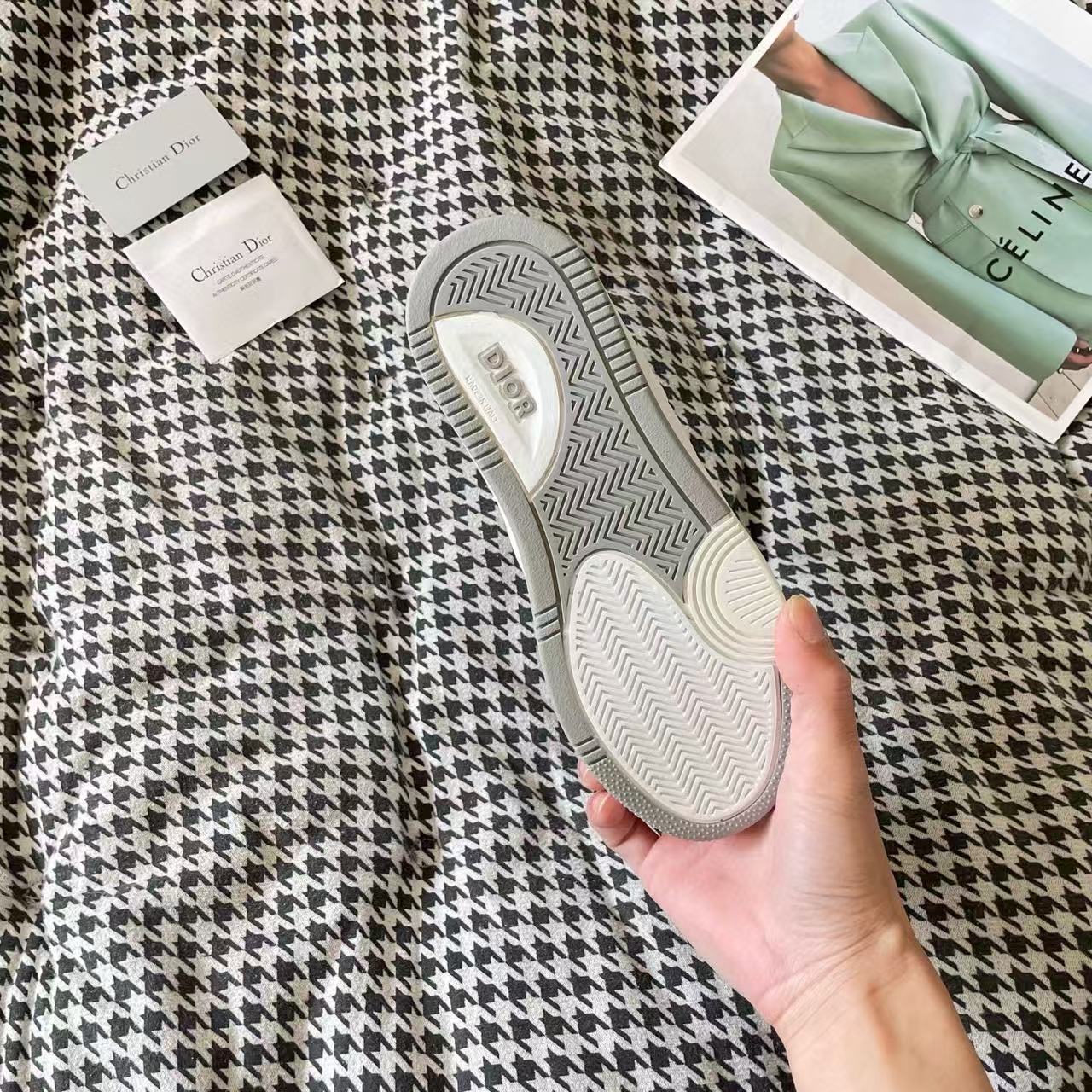 DI0R カラーブロック ジャカード ハイトップシューズ【50％割引+送料無料】