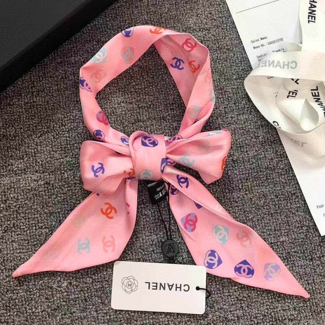 CHANE1 フルロゴ シルクスカーフ【 50％割引+送料無料】