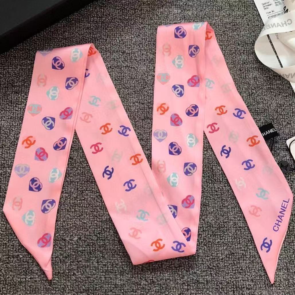 CHANE1 フルロゴ シルクスカーフ【 50％割引+送料無料】