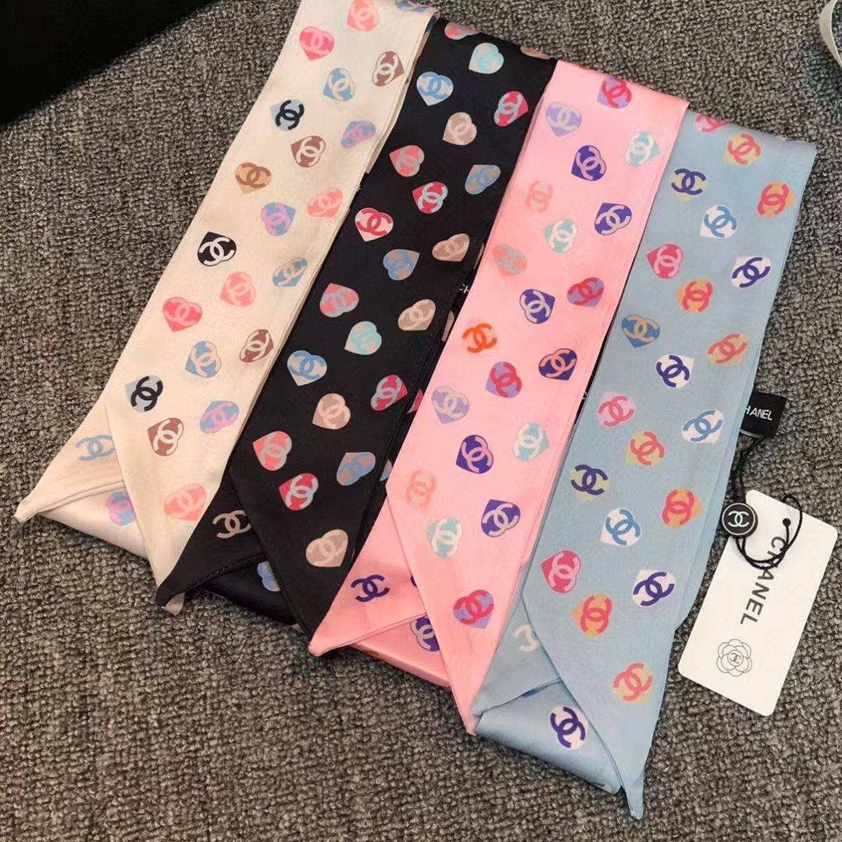 CHANE1 フルロゴ シルクスカーフ【 50％割引+送料無料】