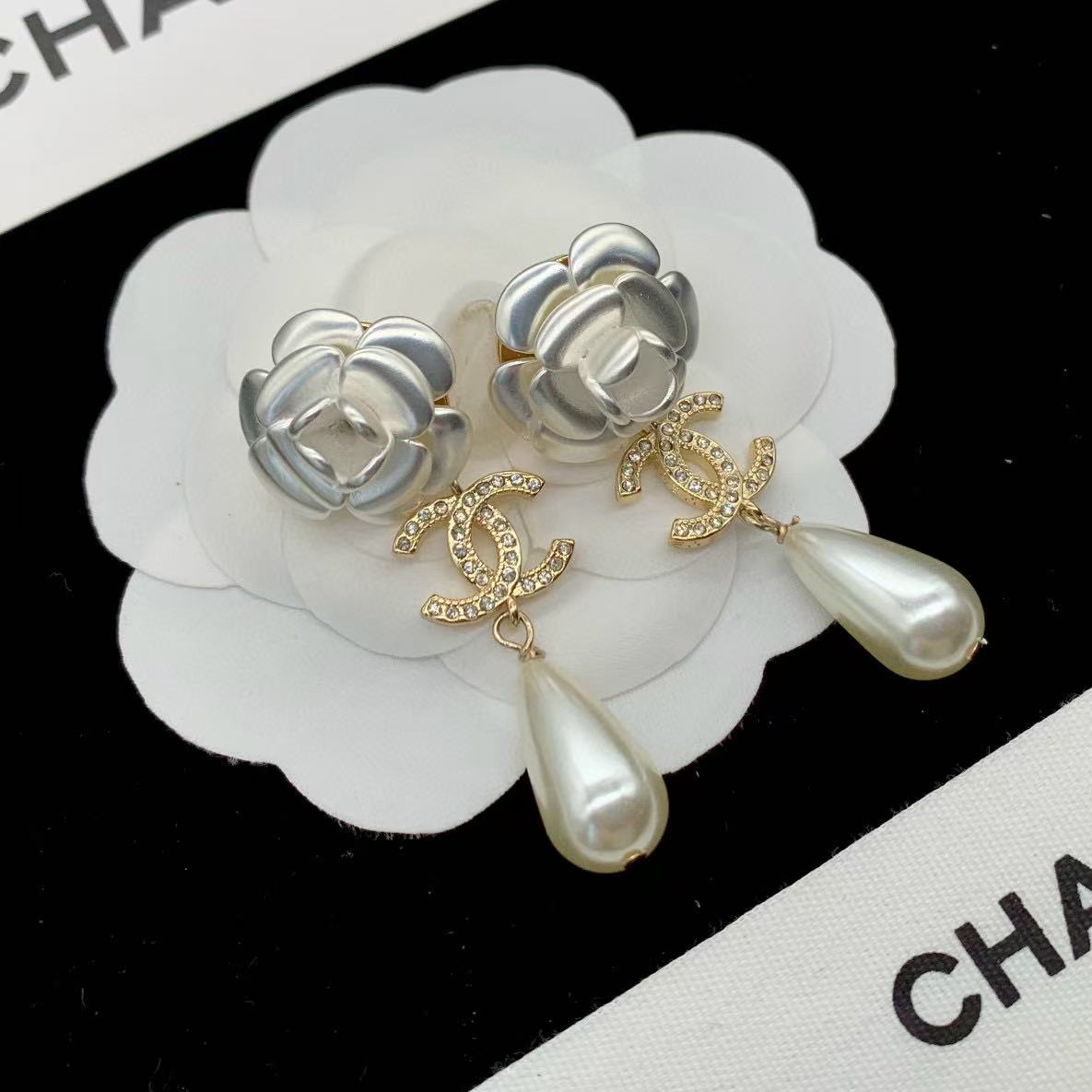 CHANE1 カメリアパールピアス【50％割引+送料無料】