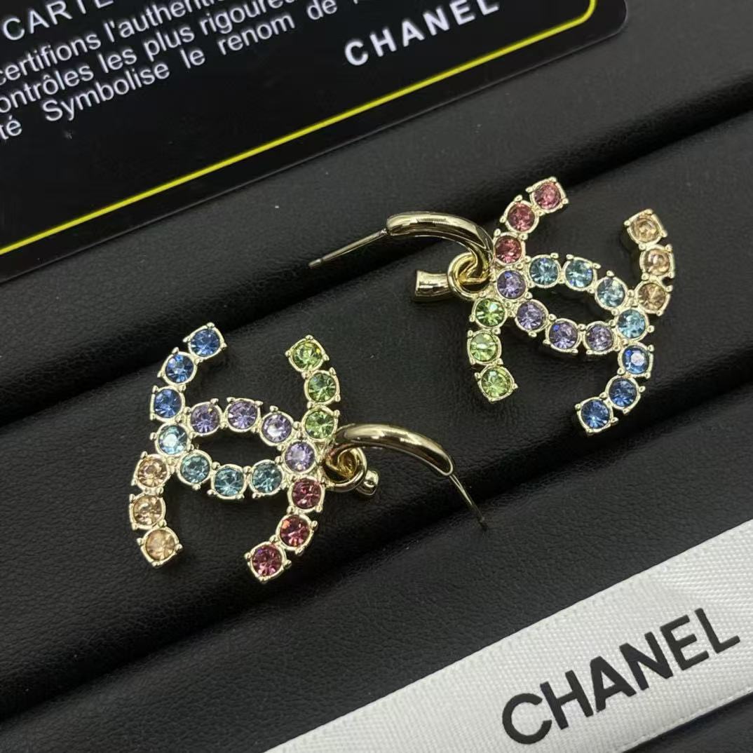 CHANE1 カラフルダイヤモンドピアス【 50％割引+送料無料】