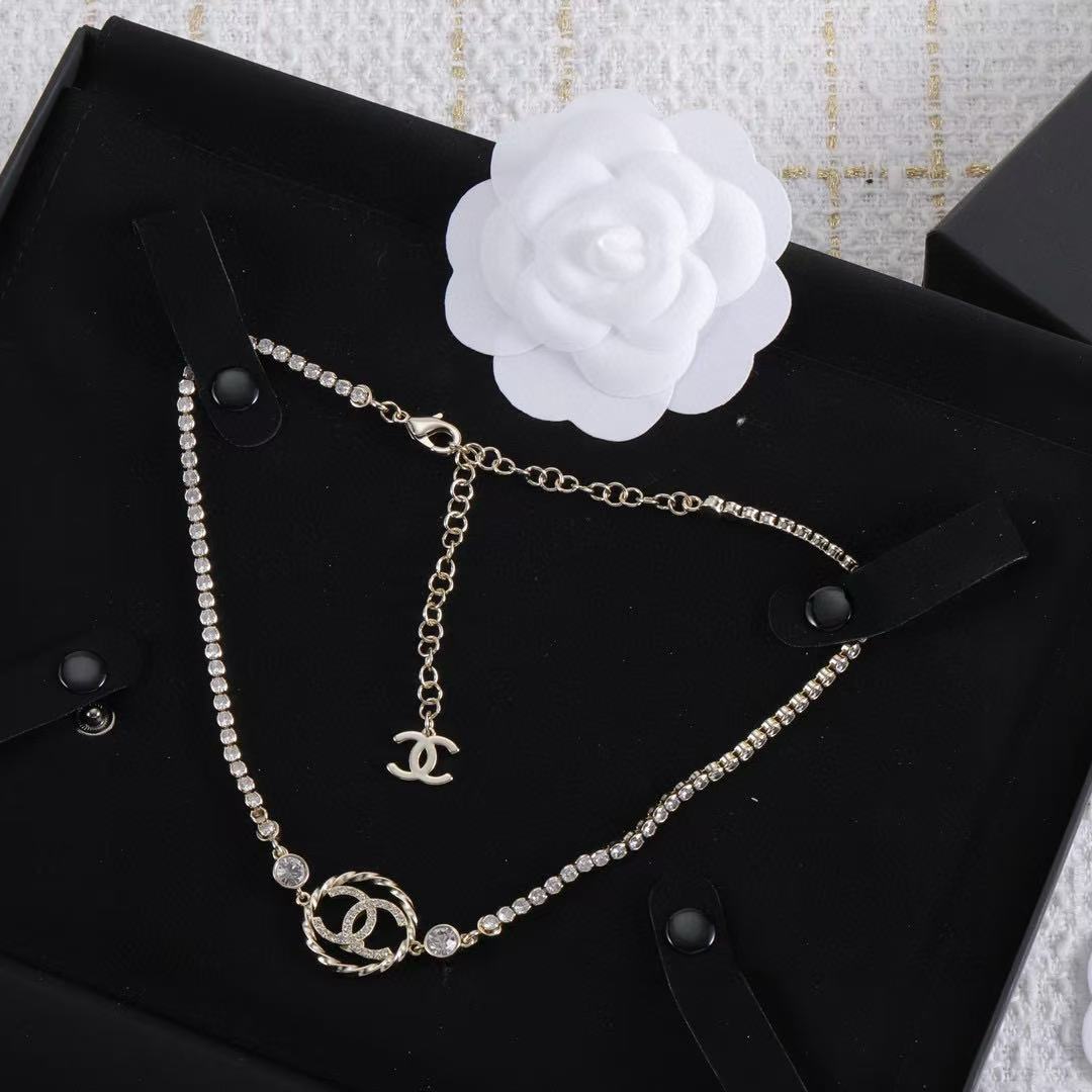 CHANE1 ラウンドダブルCネックレス【 50％割引+送料無料】