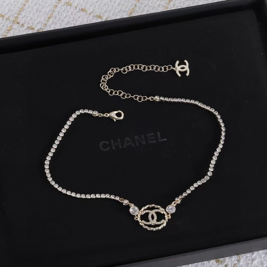 CHANE1 ラウンドダブルCネックレス【 50％割引+送料無料】