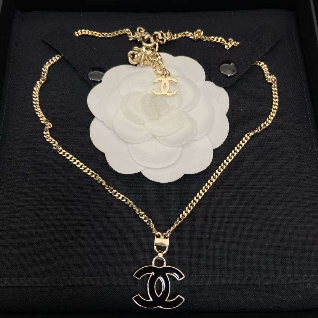 CHANE1 ダブルCエナメルネックレス【 50％割引+送料無料】