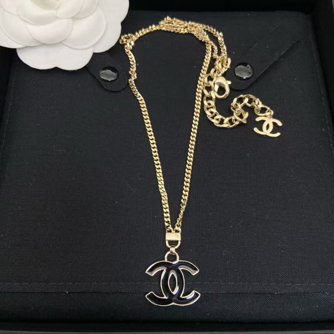 CHANE1 ダブルCエナメルネックレス【 50％割引+送料無料】