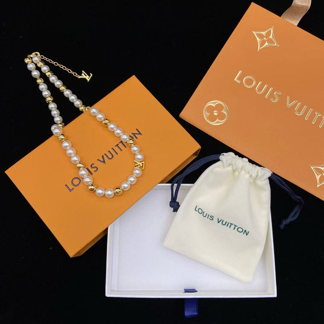 LVパールチェーンネックレス【 50％割引+送料無料】