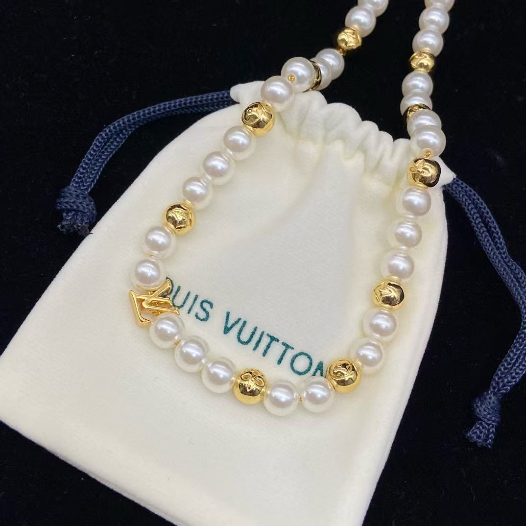 LVパールチェーンネックレス【 50％割引+送料無料】