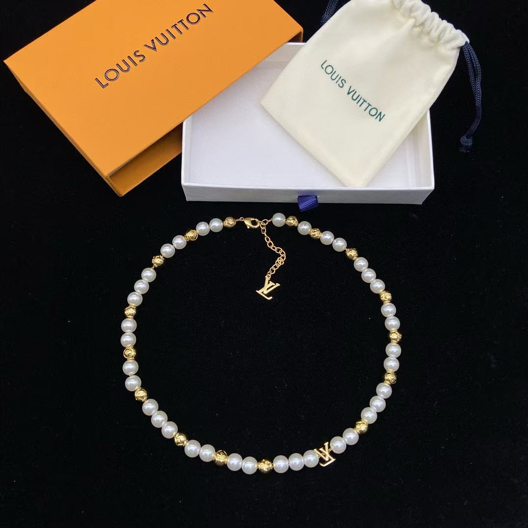 LVパールチェーンネックレス【 50％割引+送料無料】