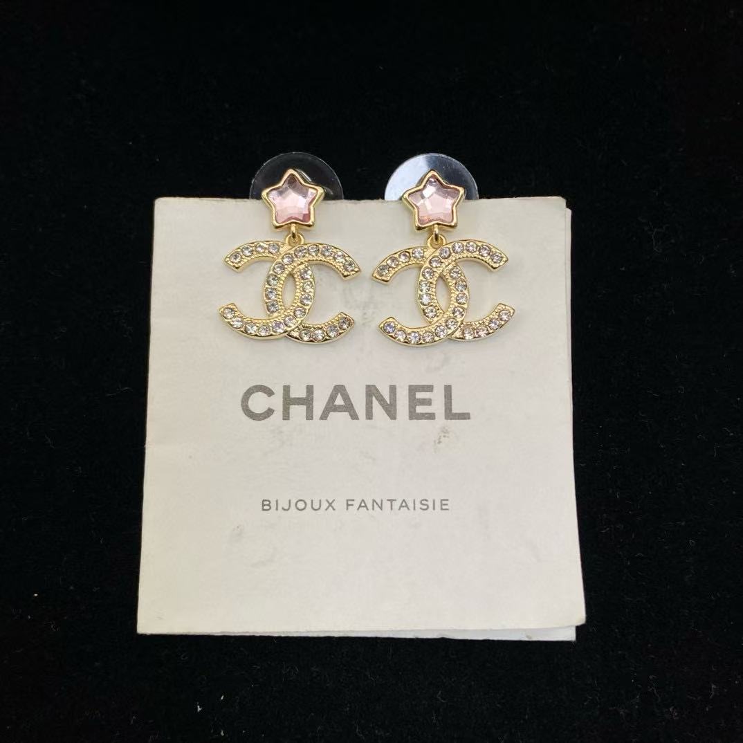 CHANE1 五芒星ダブルCイヤリング【 50％割引+送料無料】