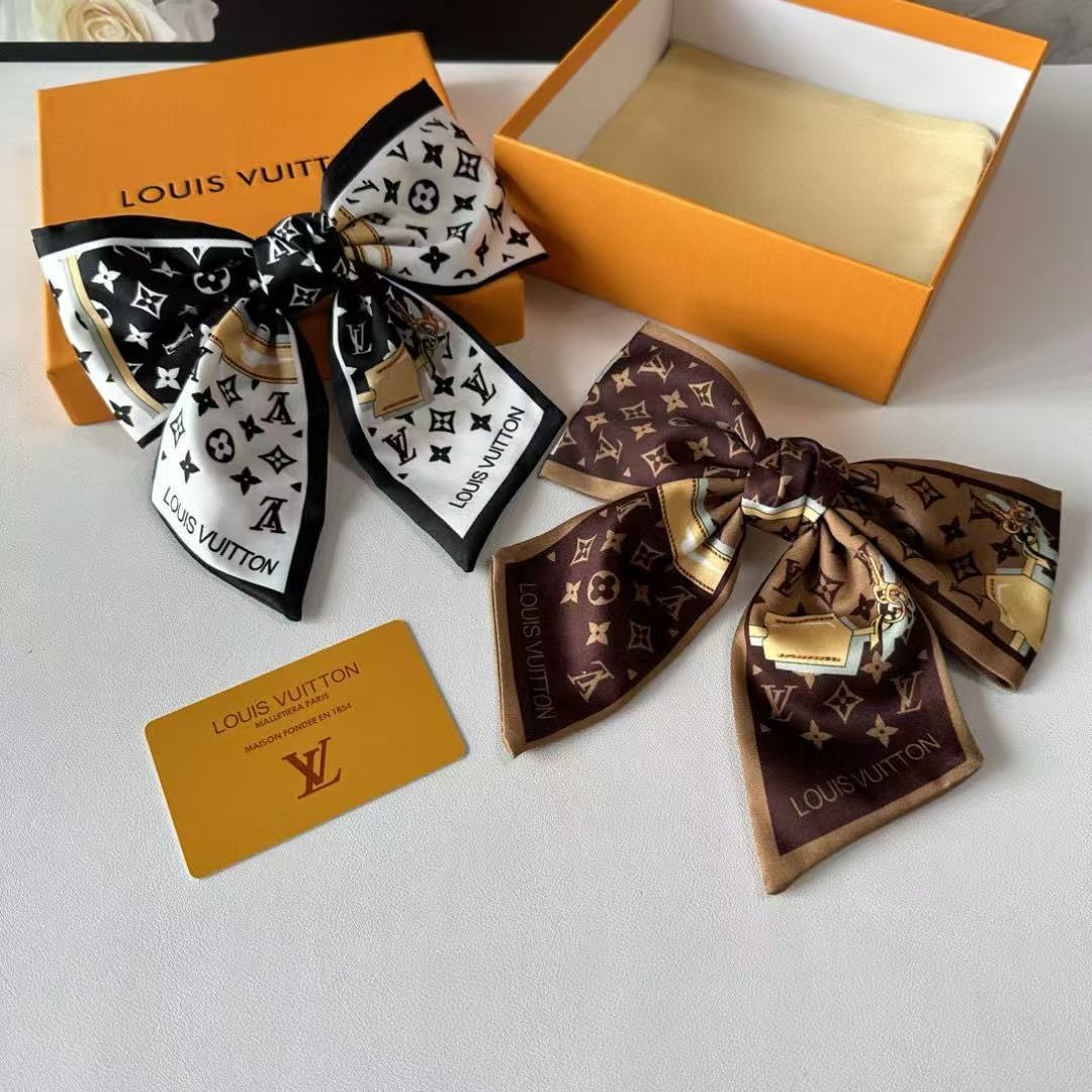 LV リボン ヘアクリップ【 50％割引+送料無料】