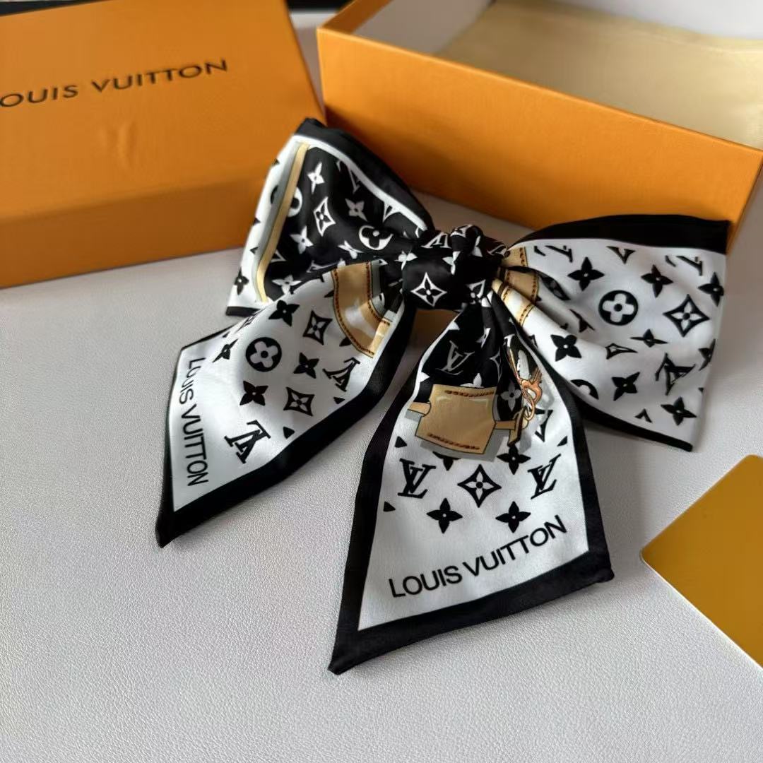 LV リボン ヘアクリップ【 50％割引+送料無料】