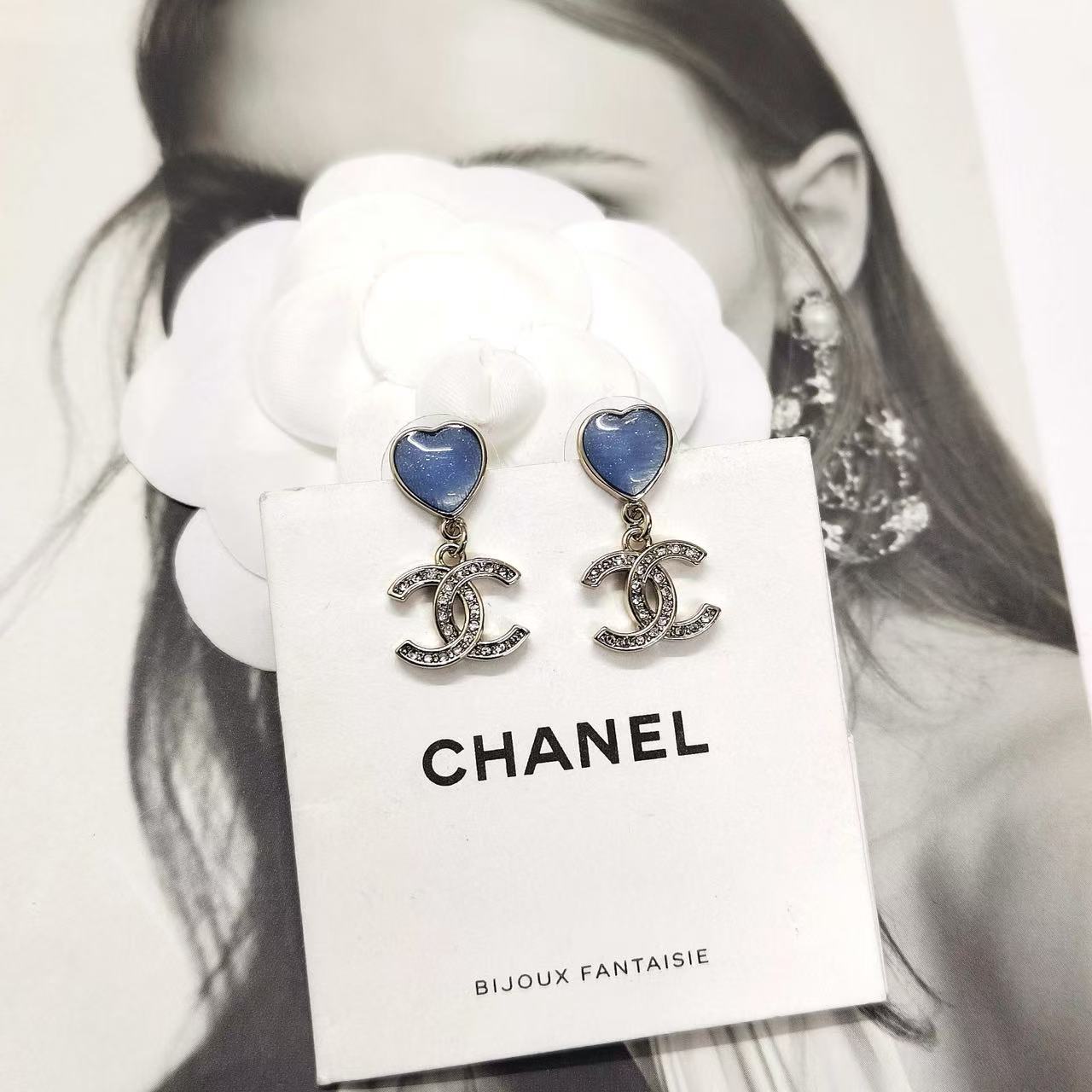 CHANE1 ピーチハートダブルCイヤリング【 50％割引+送料無料】