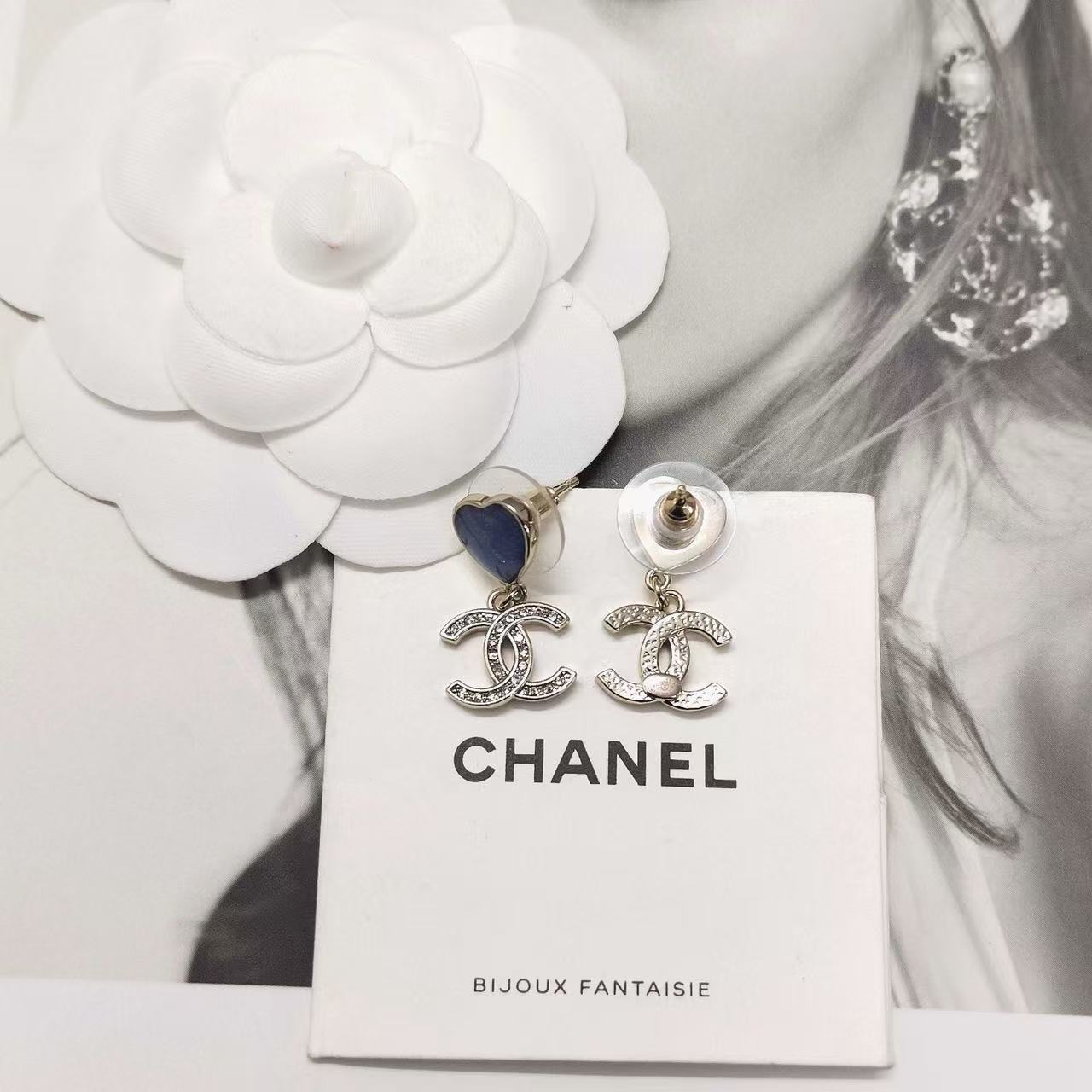 CHANE1 ピーチハートダブルCイヤリング【 50％割引+送料無料】