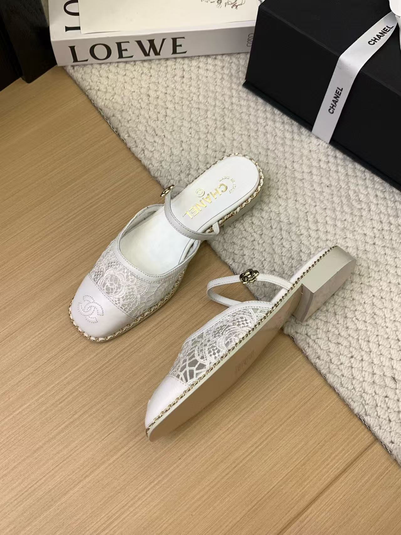 CHANE1 高品質ダブルCレーススリッパ【50％割引+送料無料】