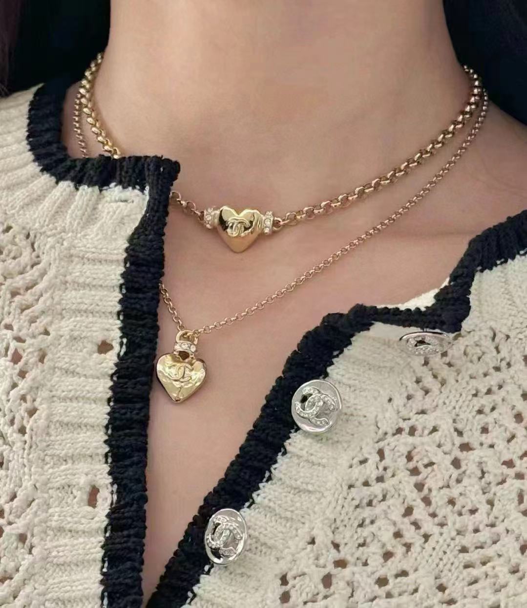 CHANE1 ハートシェイプダイヤモンドネックレス【 50％割引+送料無料】