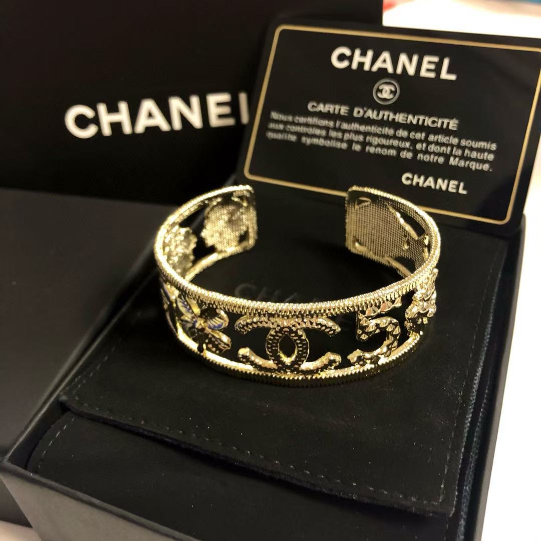 CHANE1 ダブルCオープンブレスレット【 50％割引+送料無料】