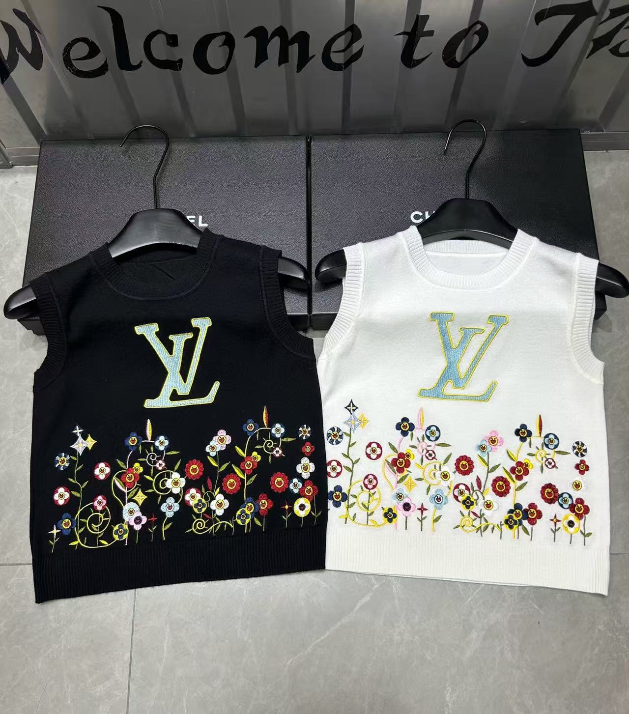 LV四つ葉のクローバーフラワーウールベスト【 50％割引+送料無料】