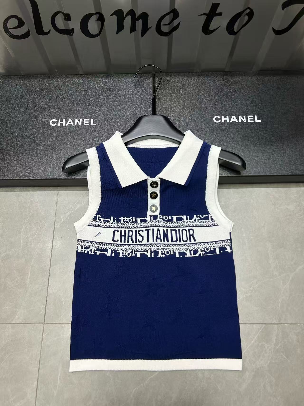 DI0R ラペルレタリングウールベスト【 50％割引+送料無料】