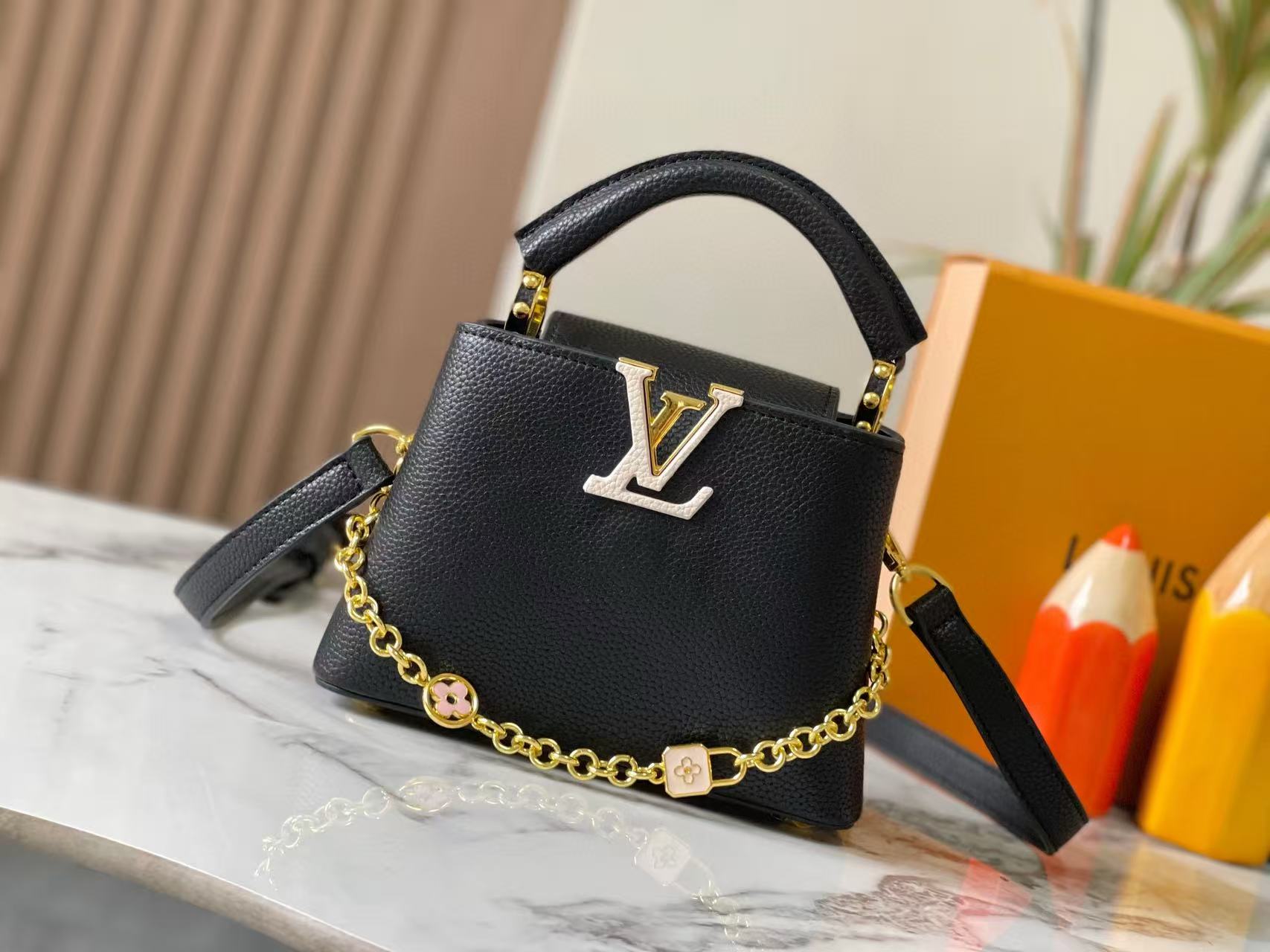 LV Capucinesチェーンハンドバッグ【 50％割引+送料無料】