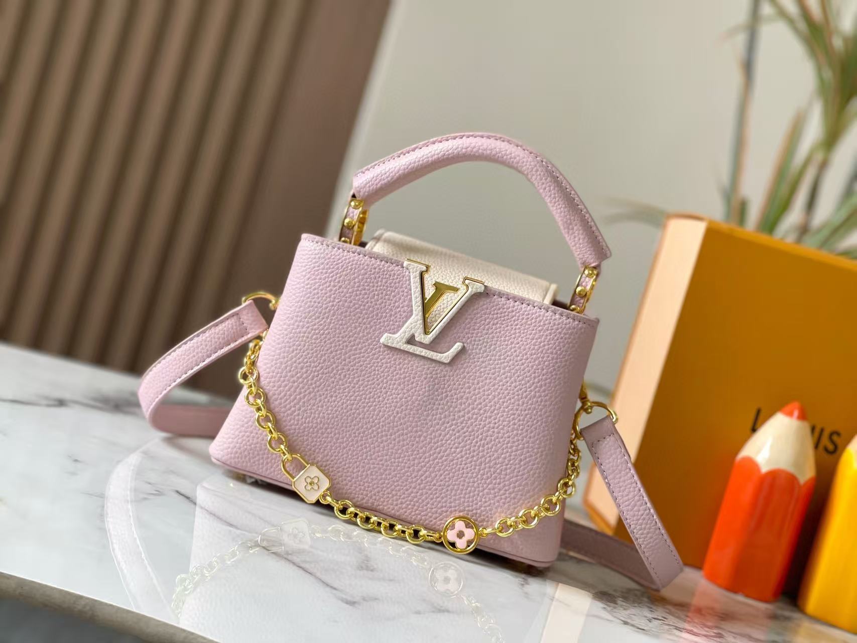 LV Capucinesチェーンハンドバッグ【 50％割引+送料無料】