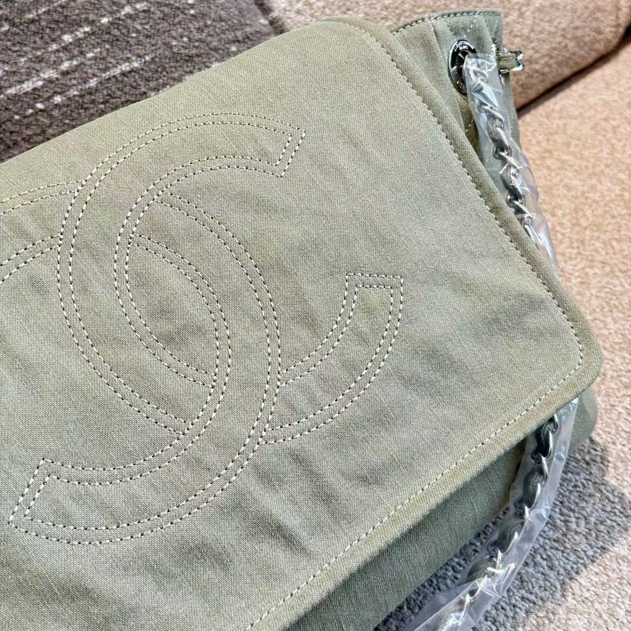 CHANE1 デニムダブルCラージロゴチェーンバッグ【 50％割引+送料無料】