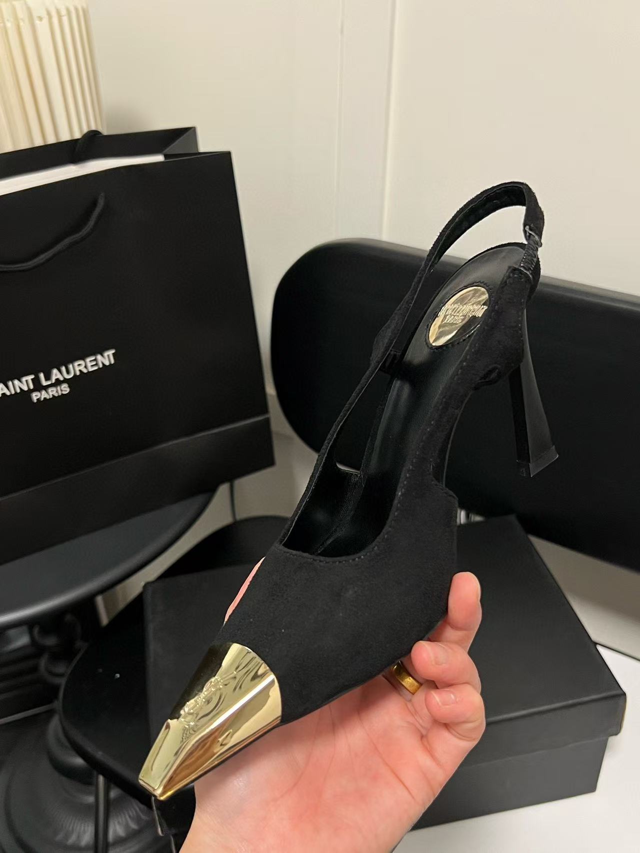 YSLカラーマッチングディアスキンハイヒール【50％割引+送料無料】