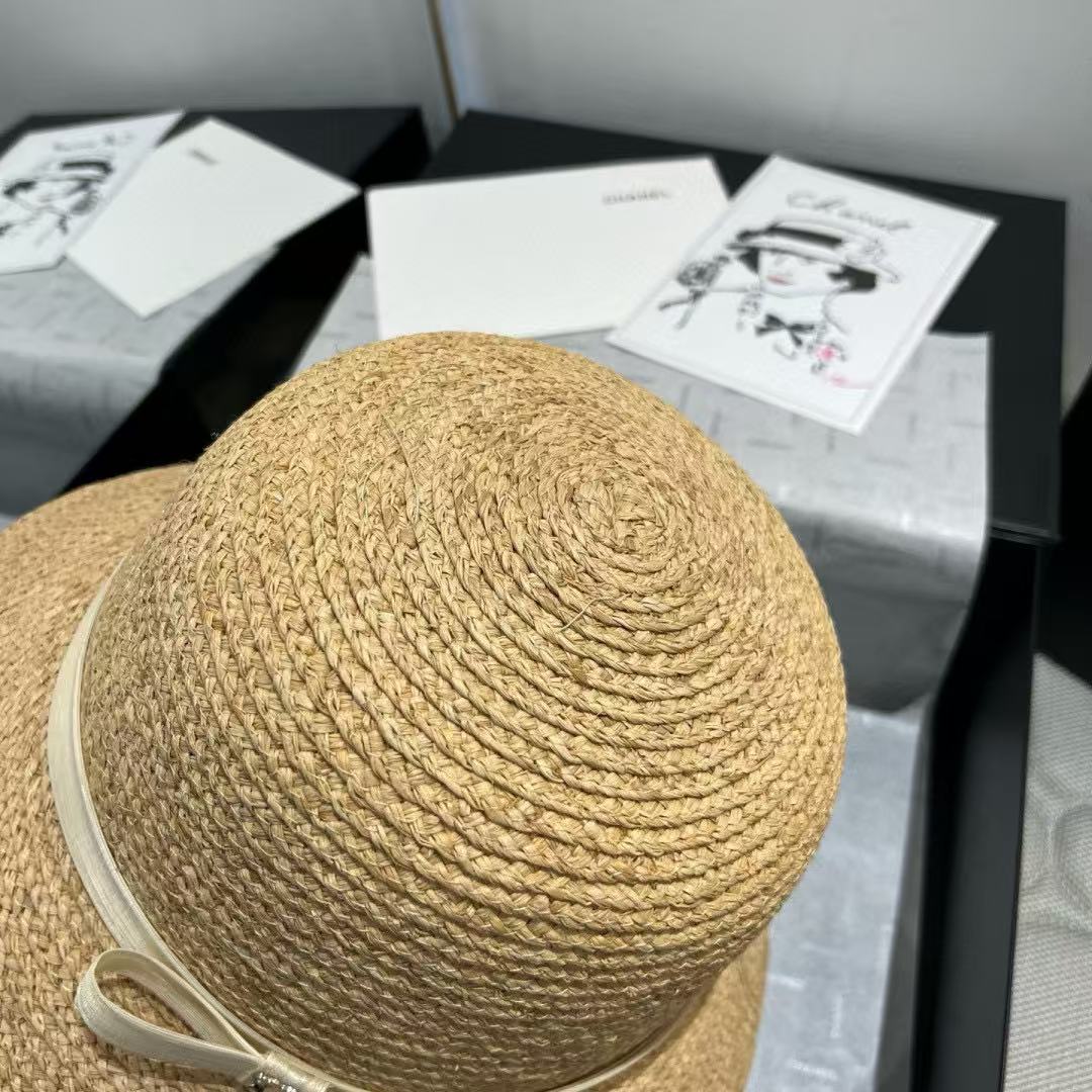 CHANE1 シンプルなラフィアハット【 50％割引+送料無料】