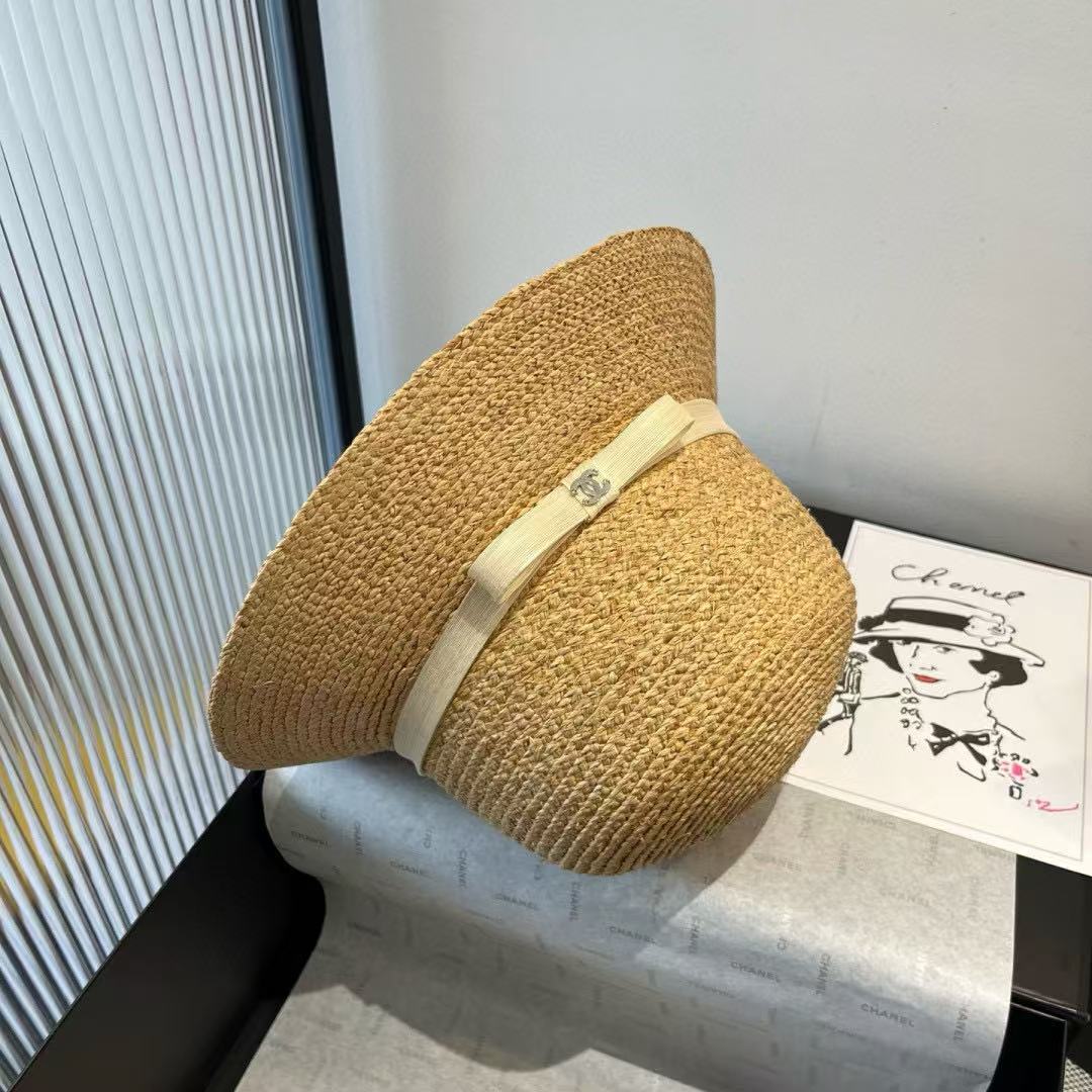 CHANE1 シンプルなラフィアハット【 50％割引+送料無料】