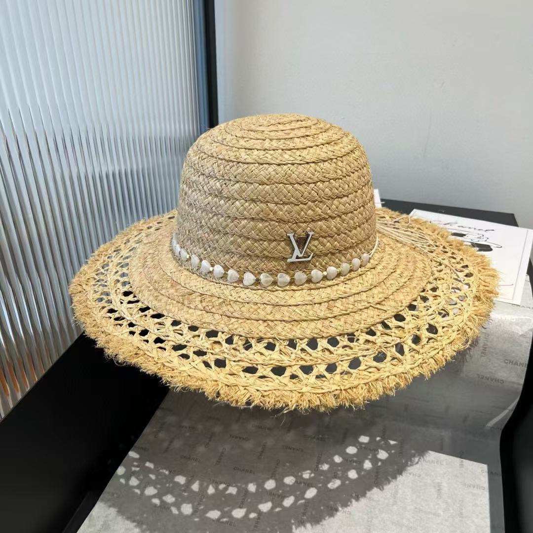 LV中空ラフィアハット【 50％割引+送料無料】