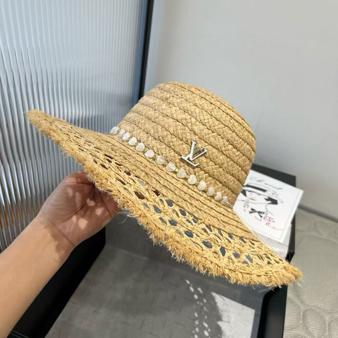 LV中空ラフィアハット【 50％割引+送料無料】