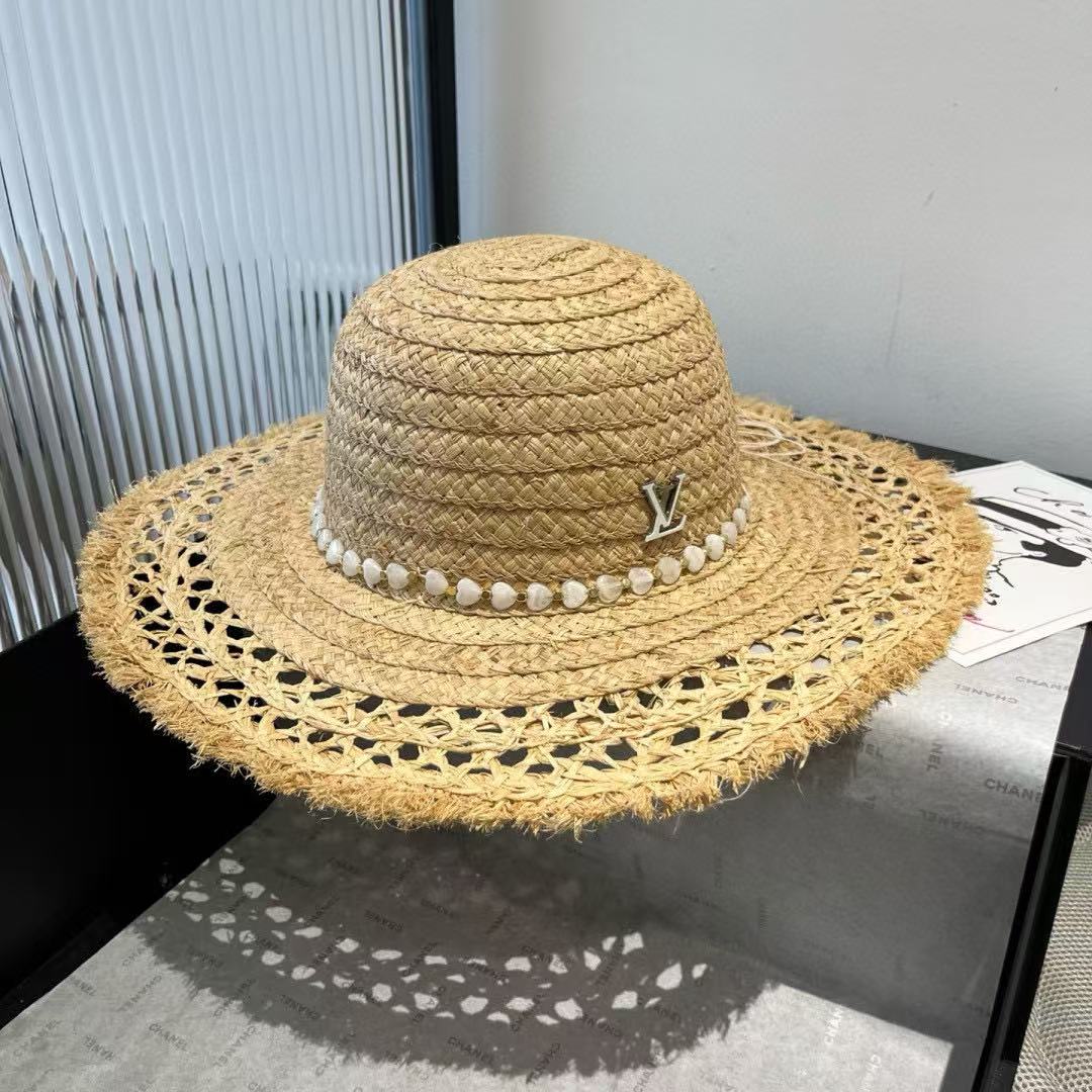 LV中空ラフィアハット【 50％割引+送料無料】