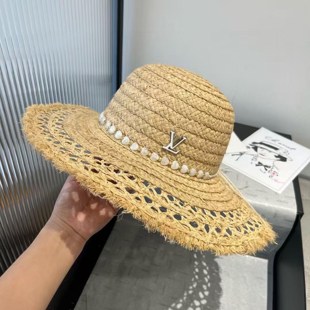 LV中空ラフィアハット【 50％割引+送料無料】