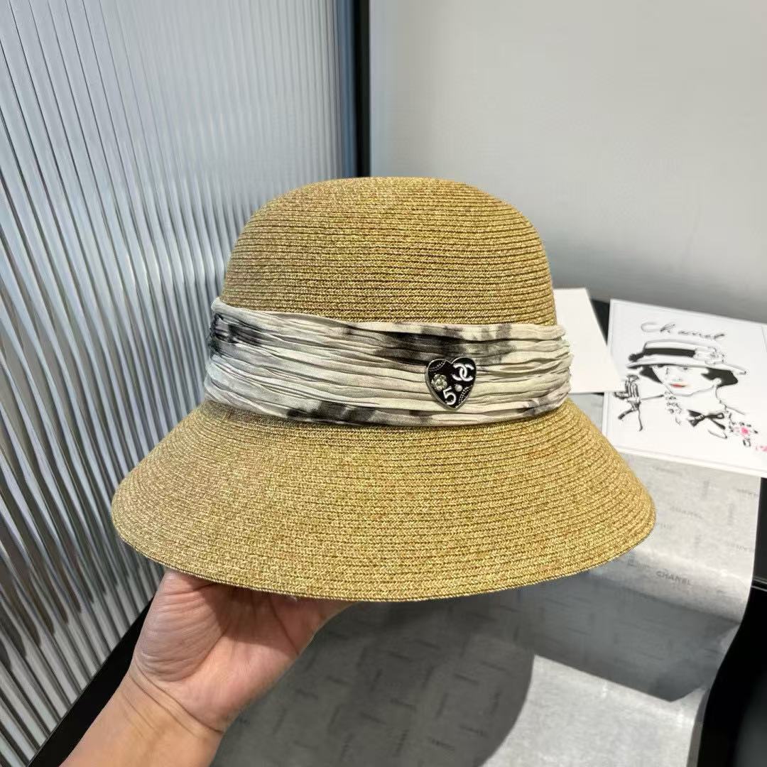 CHANE1 ピーチハートレースアップラフィアハット【 50％割引+送料無料】