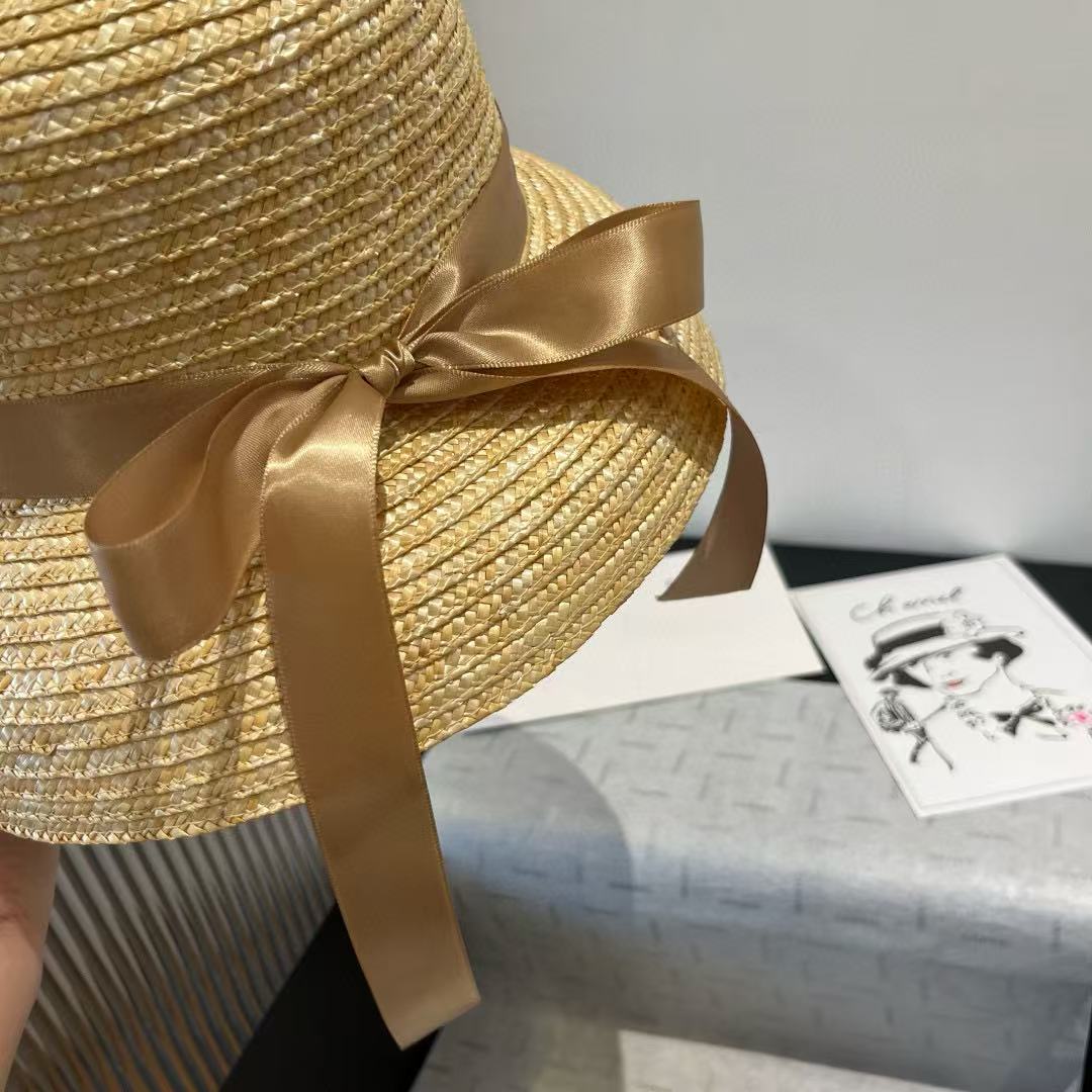 CHANE1 ウェビングダブルCラフィアハット【 50％割引+送料無料】