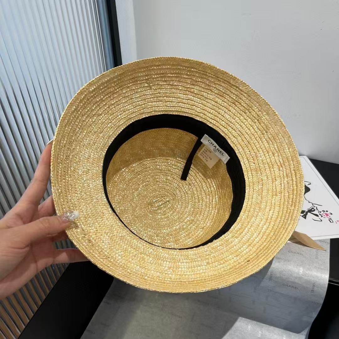 CHANE1 ウェビングダブルCラフィアハット【 50％割引+送料無料】