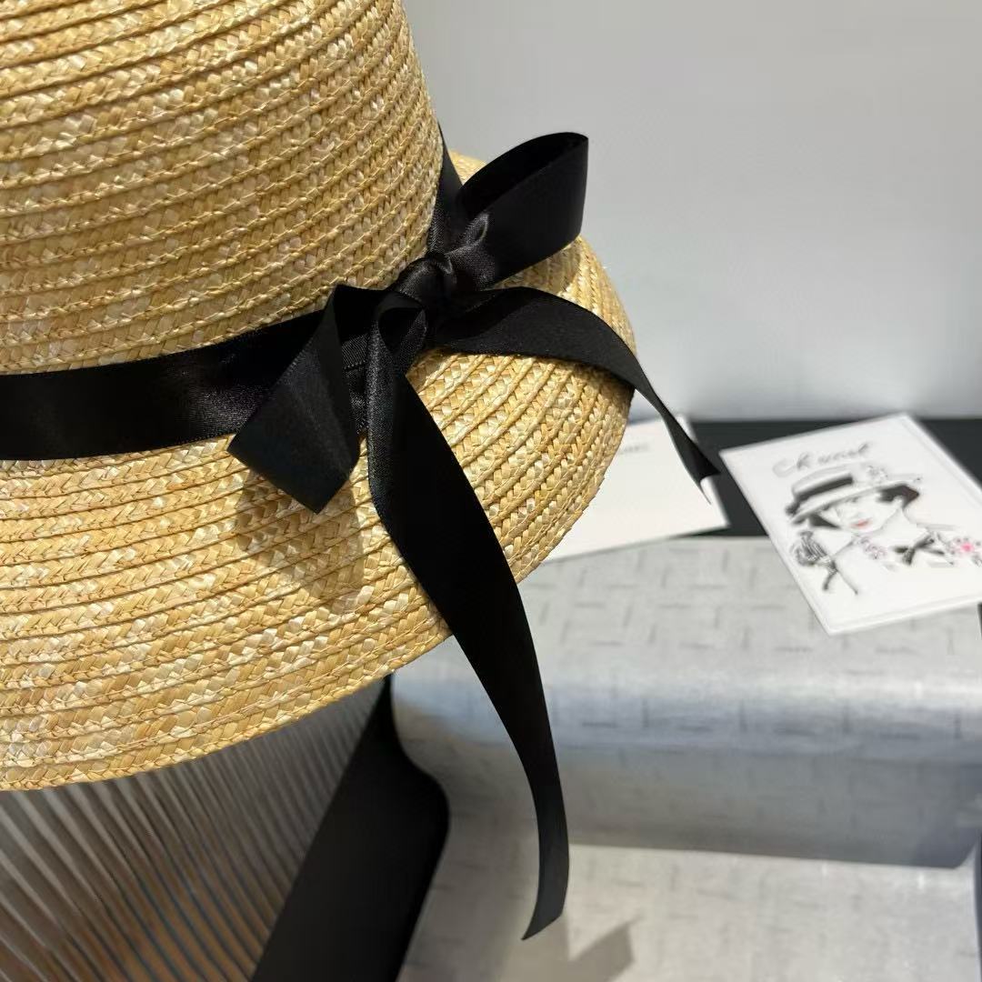 CHANE1 ウェビングダブルCラフィアハット【 50％割引+送料無料】
