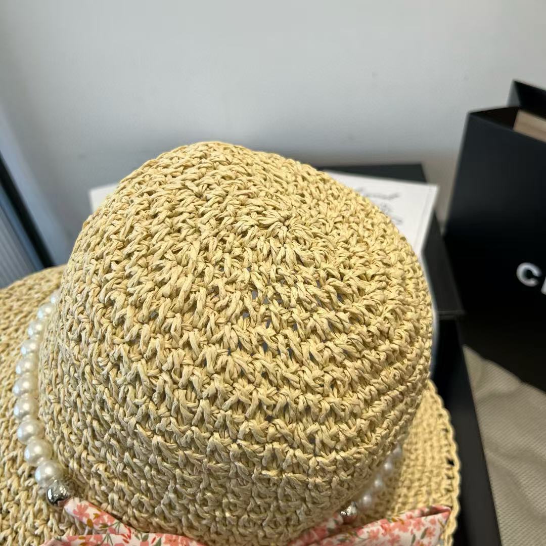 M1UM1U ボウパール ラフィア ストローハット【 50％割引+送料無料】