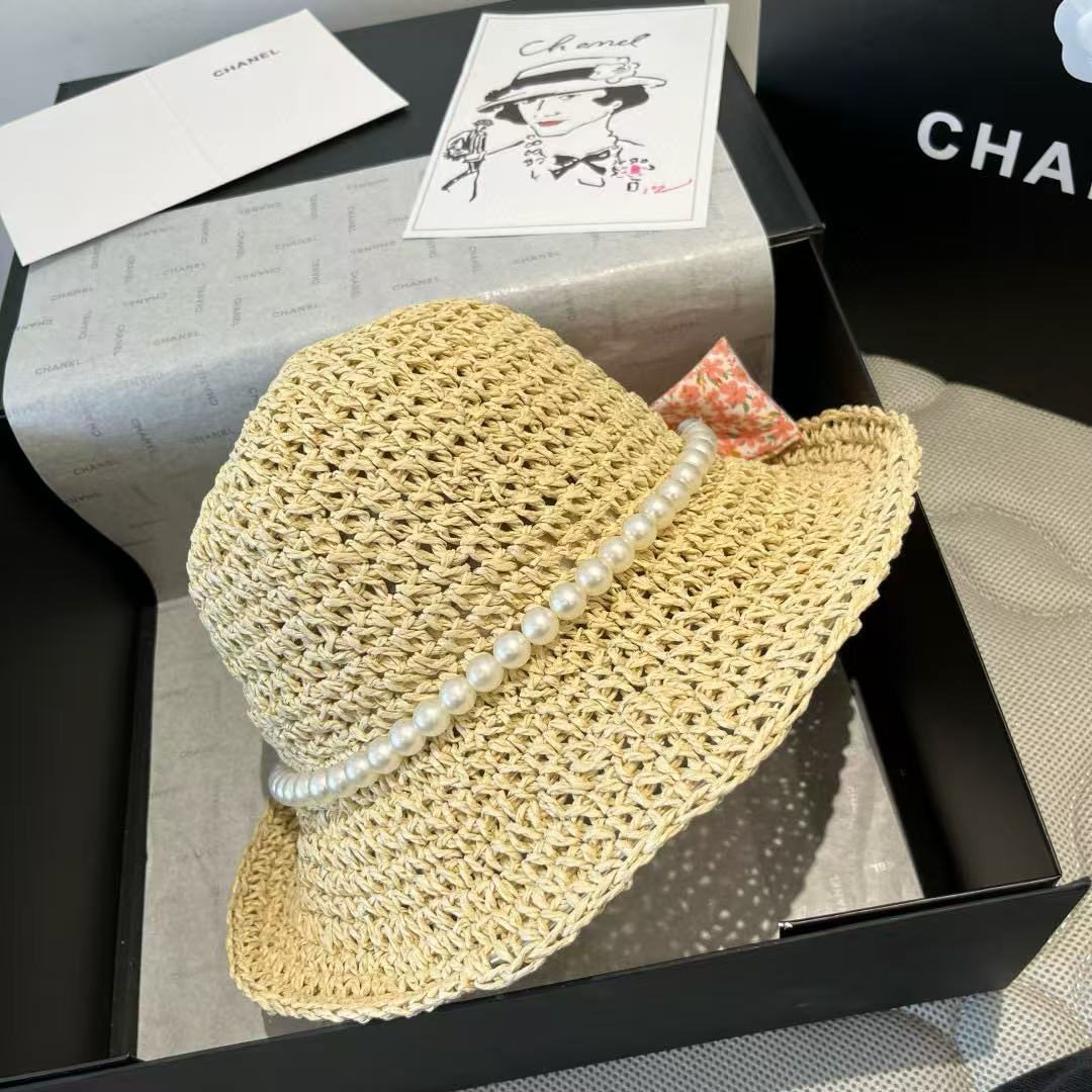 M1UM1U ボウパール ラフィア ストローハット【 50％割引+送料無料】