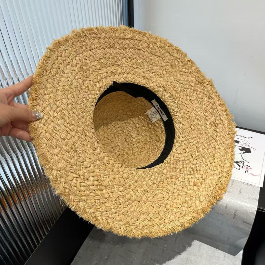 M1UM1U 花柄ラフィアサンハット【 50％割引+送料無料】