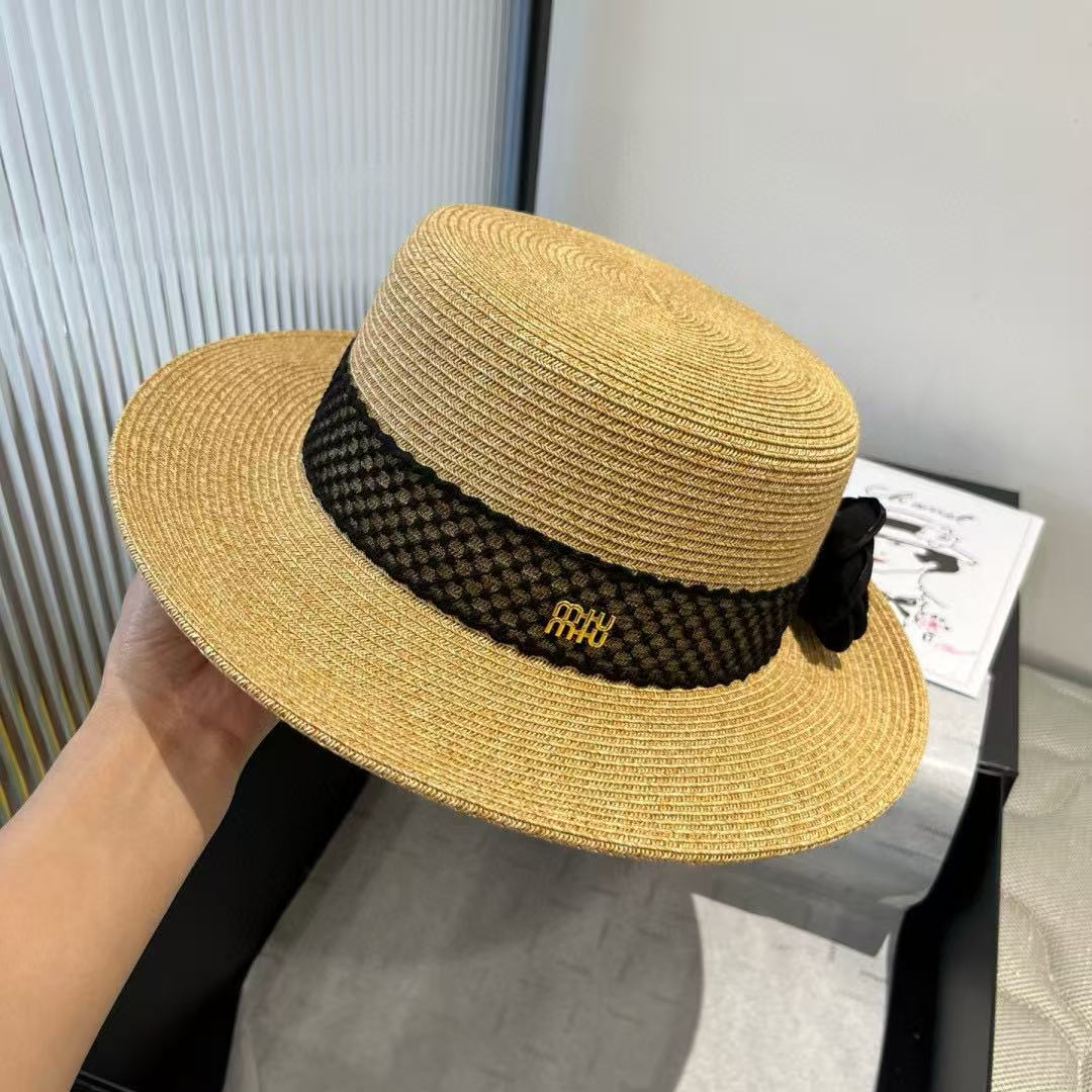 M1UM1U メッシュカメリアストローハット【 50％割引+送料無料】