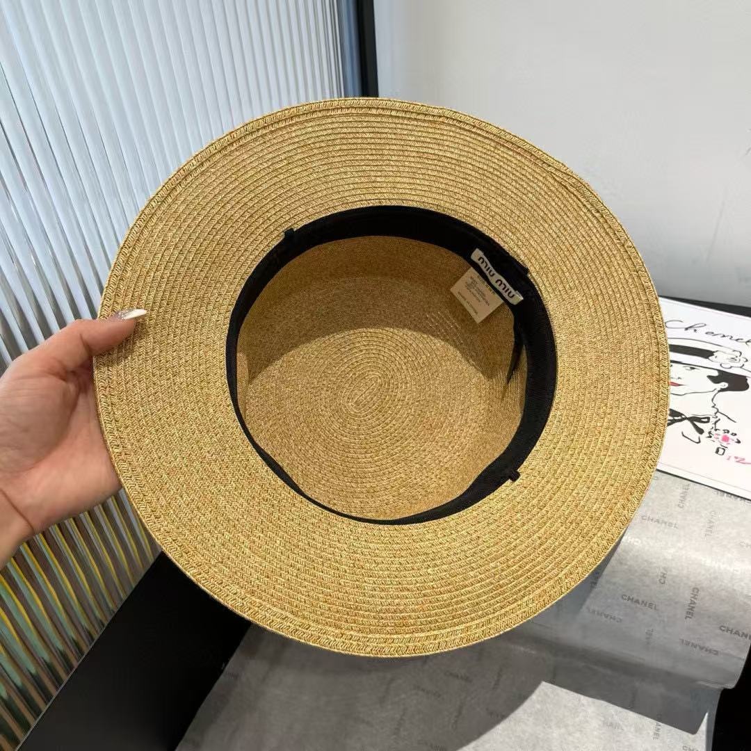 M1UM1U メッシュカメリアストローハット【 50％割引+送料無料】