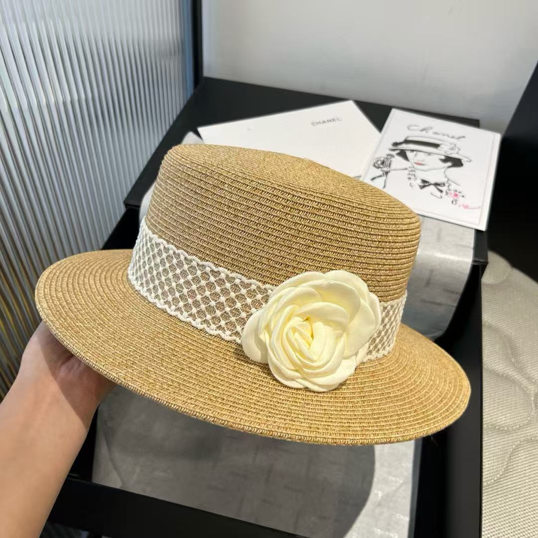 M1UM1U メッシュカメリアストローハット【 50％割引+送料無料】