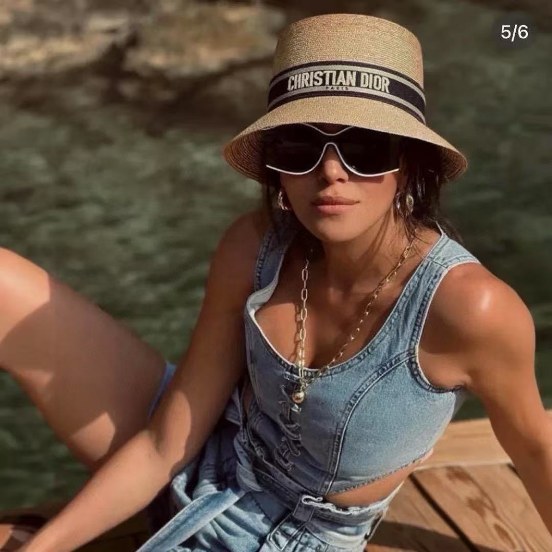 DI0R ウェブ文字ストローハット【 50％割引+送料無料】