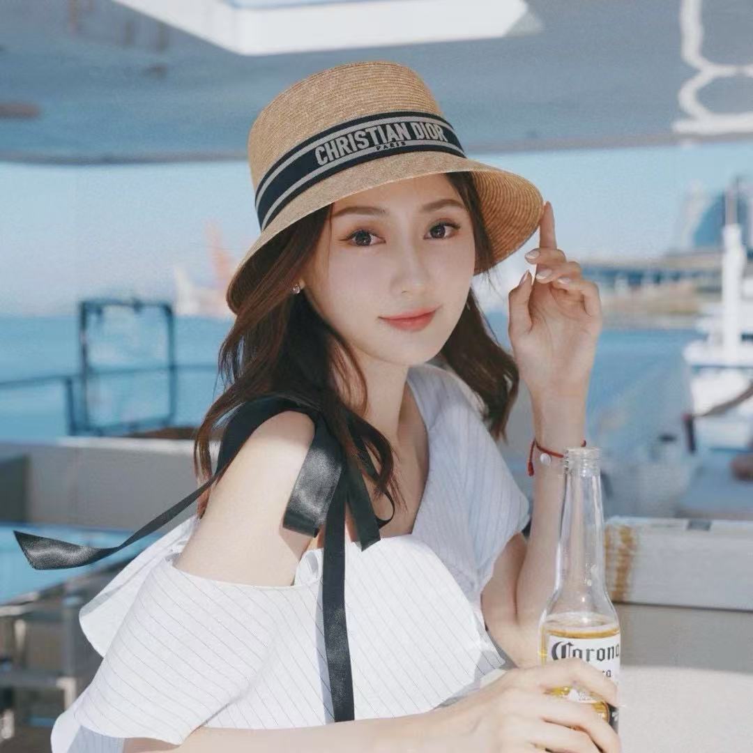 DI0R ウェブ文字ストローハット【 50％割引+送料無料】