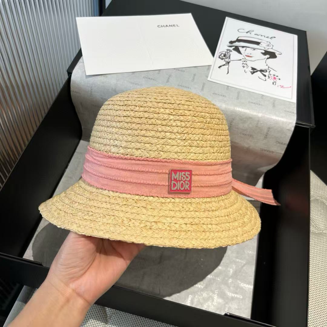 DI0Rレタリングラフィアストローハット【 50％割引+送料無料】