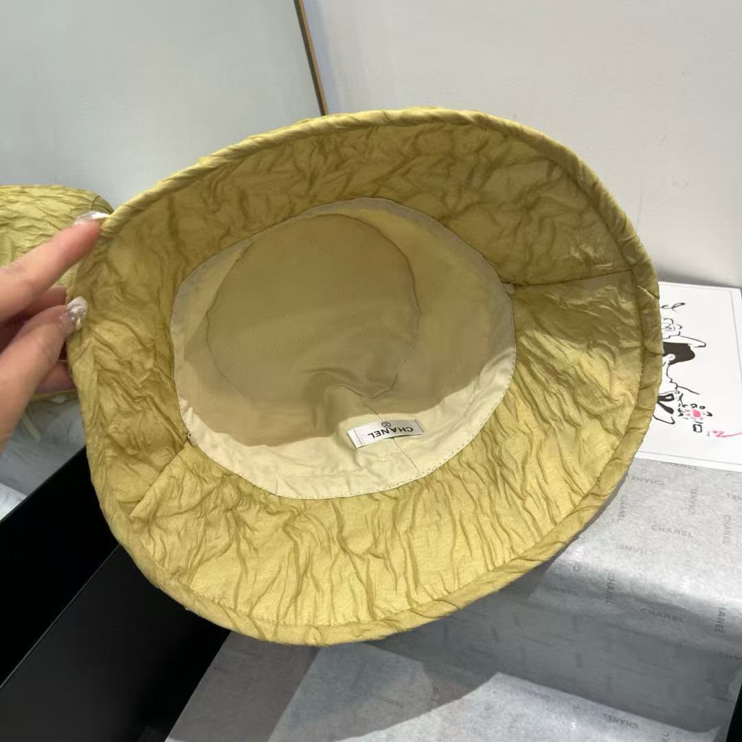 CHANE1 プリーツバケットハット【 50％割引+送料無料】