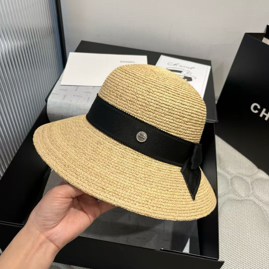 M1UM1U シンプルなラフィアのベイスンハット【 50％割引+送料無料】